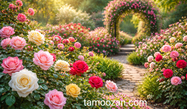 رز باغچه‌ای | راهنمای کامل کاشت، نگهداری و پرورش گل رز در باغچه