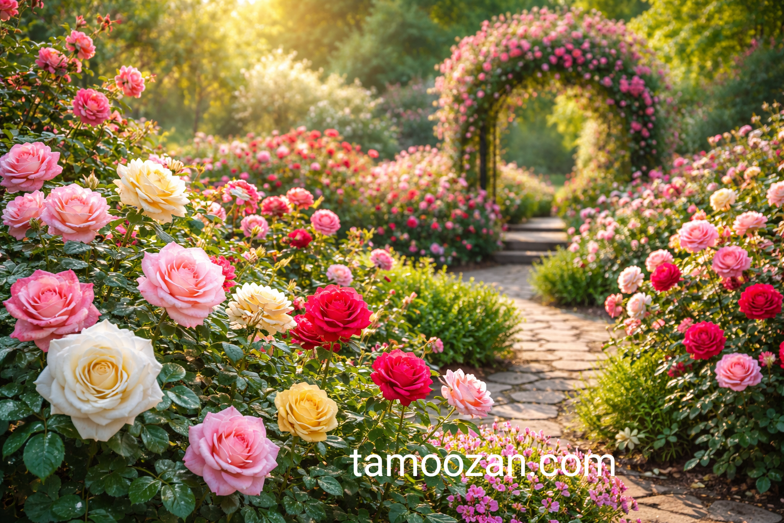 رز باغچه‌ای | راهنمای کامل کاشت، نگهداری و پرورش گل رز در باغچه