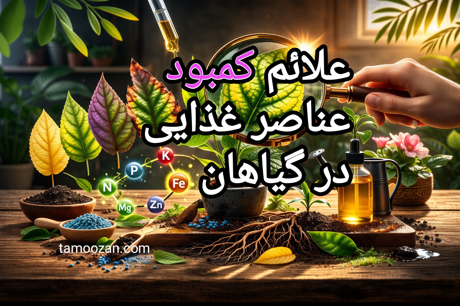 علائم کمبود عناصر غذایی در گیاهان آپارتمانی + راه تشخیص و درمان